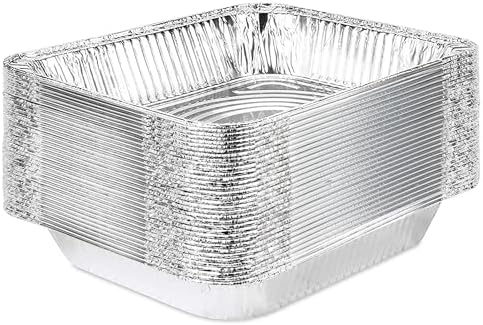 9x13 Aluminum Pans (20 Pack) - Disposable & Recyclable Foil Tray- Half Size Steam Table Deep Pans - Tin Foil