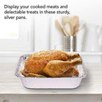 9x13 Aluminum Pans (20 Pack) - Disposable & Recyclable Foil Tray- Half Size Steam Table Deep Pans - Tin Foil, alternate view