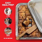 9x13 Disposable Aluminum Pans with Lids, 30 Pack, alternate view 4