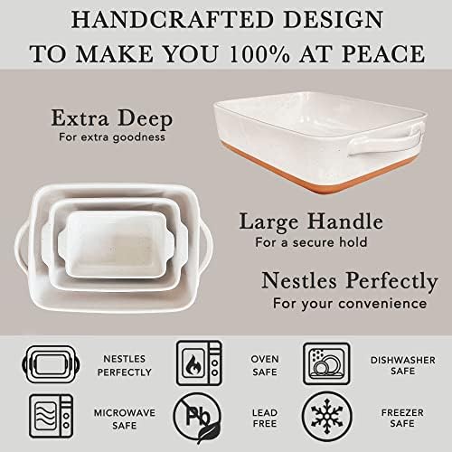 9x13in Porcelain Baking Dish - Oven to Table, Freezer Safe in Vanilla White, alternate view 5
