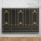 9x6ft Gold Black Vintage Room Inside Backdrop European Frame Modern House French Castle Cementery Wall Retro, alternate view
