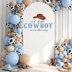 a Little Cowboy is on the Way Baby Shower Arch Cover Backdrop in 6.6 ft x 9.06 in in Blue, alternate view 5