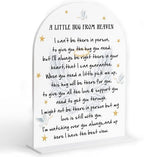A Little Hug From Heaven, Memory Table Sign for Wedding, White Arch Acrylic Ceremony and Reception Decor