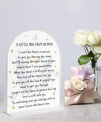 A Little Hug From Heaven, Memory Table Sign for Wedding, White Arch Acrylic Ceremony and Reception Decor, alternate view 2