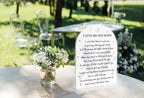 A Little Hug From Heaven, Memory Table Sign for Wedding, White Arch Acrylic Ceremony and Reception Decor, alternate view 4