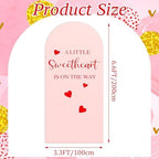 a Little Sweetheart is on the Way Arch Backdrop Cover Decor in 6.6 ft in Pink, alternate view 2