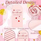 a Little Sweetheart is on the Way Arch Backdrop Cover Decor in 6.6 ft in Pink, alternate view 3