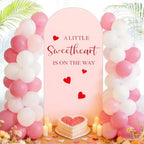 a Little Sweetheart is on the Way Arch Backdrop Cover Decor in 6.6 ft in Pink, alternate view 4