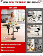 A200 Round Base Monopod 22" Desktop Mini Tripod, alternate view 3