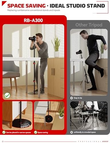 A300 Round Base Monopod Light Stand 60" 2 Pack in Black, alternate view 4