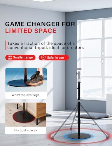 A400 Round Base Monopod Light Stand 79" Aluminum, alternate view 3