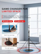 A400 Round Base Monopod Light Stand 79" Aluminum, alternate view 3