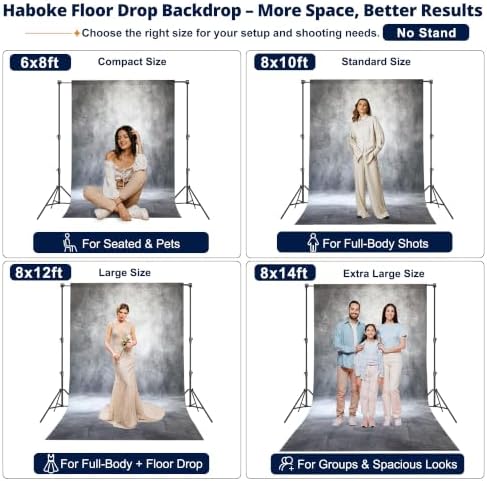 Abstract Photography Backdrop for Photoshoot 8x10ft, Grey, No Stand in 8x10ft in Grey, alternate view 3