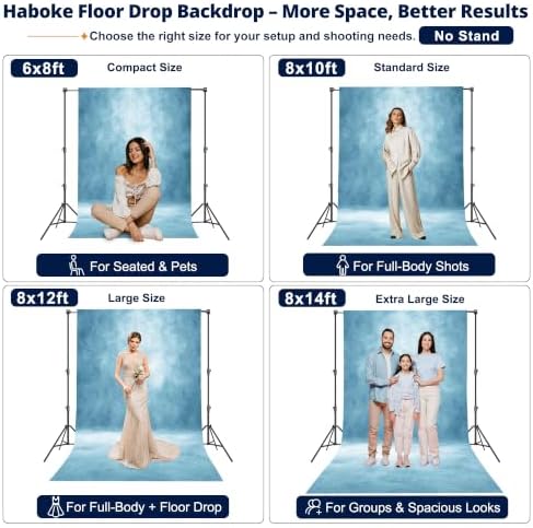 Abstract Photography Backdrop for Photoshoot 8x10ft, Light Blue, No Stand in 8x10ft in Light Blue, alternate view 3