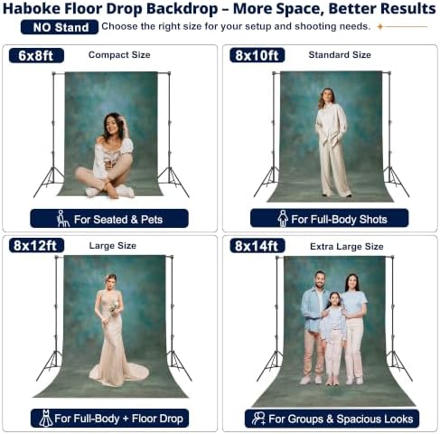 Abstract Photography Backdrop for Photoshoot 8x12, Green, No Stand in Green, alternate view 5