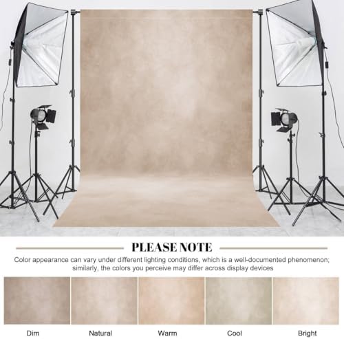 Abstract Photography Backdrop for Photoshoot 8x12ft, Beige, No Stand in 8x12ft in Beige, alternate view 2