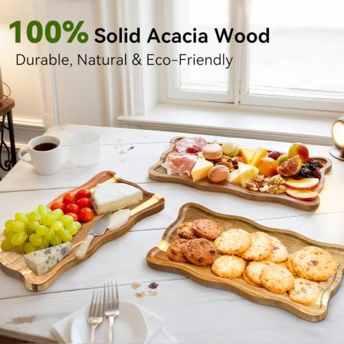 Acacia Wood 3 Tier Cupcake Stand, Serving Tray for Party, Foldable Dessert Table Display Set, Tiered Tray Decor, alternate