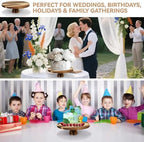 Acacia Wood Cake Stand with Lid - 12" Round Cake Holder & Dessert Stand, 2-in-1 Charcuterie Board & Serving, alternate view 6