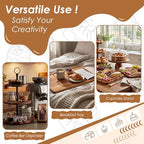 Acacia Wood Cake Stand with Lid Dessert Table Display Set of 5 in 5 Pc, alternate view 6