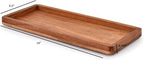 Acacia Wood Rectangular Wooden Platters for Home Decor, Food, Vegetables, Fruit, Charcuterie, Appetizer Serving, alternate
