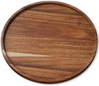 Acacia Wood Serving Tray,11.8 Inch Decorative Trays, Home Decor in Brown