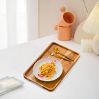 Acacia Wood Serving Tray 12 Pack Rectangular Platter Board in one in Wood, alternate view 2