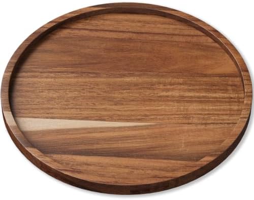 Acacia Wood Serving Tray,8.7 Inch Decorative Trays, Home Decor in Brown
