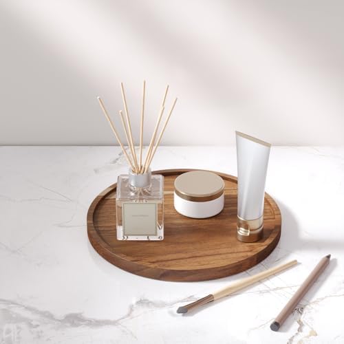 Acacia Wood Serving Tray,8.7 Inch Decorative Trays, Home Decor in Brown, alternate view 2