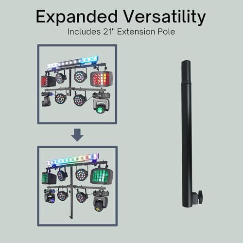 ACC-T Folding T-Bar for 35MM Pole Mount Speaker/Lighting Stand in Black, alternate view 5