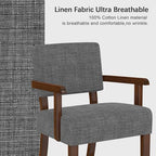Accent Chair, Armchair with Solid Wood Frame and Legs, Gray in Gray, alternate view 3