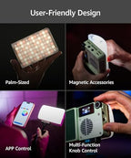 Ace 25c Video Light,25w RGB Portable Light On-Camera Video Lights, alternate view 4