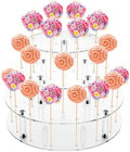 Acrylic 3 Tiers Cake Pop Stand, 36 Holes for Display Candy Dessert in Clear