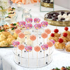 Acrylic 3 Tiers Cake Pop Stand, 36 Holes for Display Candy Dessert in Clear, alternate view 2
