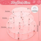 Acrylic 3 Tiers Cake Pop Stand, 36 Holes for Display Candy Dessert in Clear, alternate view 3