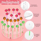 Acrylic 3 Tiers Cake Pop Stand, 36 Holes for Display Candy Dessert in Clear, alternate view 5
