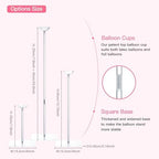 Acrylic Balloon Stand for Table Centerpiece, Adjustable 4-Pack in 10ft wide & 7.5ft high, alternate view 3