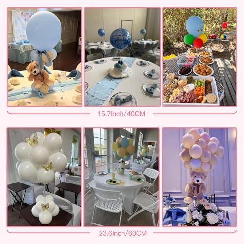 Acrylic Balloon Stand for Table Centerpiece, Adjustable 4-Pack in 10ft wide & 7.5ft high, alternate view 6