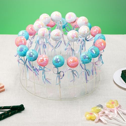 Acrylic Cake Pop Display Stand, Circle Lollipop Holder,3 TierCakepop Displaying Sweets, Cake Pops, Lollipops, alternate view