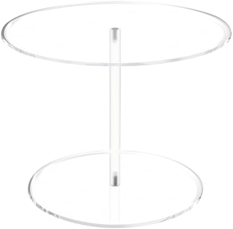 Acrylic Cake Stand, 10" Clear Mini Dessert Display for Wedding Party in Clear