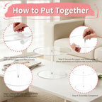 Acrylic Cake Stand, 10" Clear Mini Dessert Display for Wedding Party in Clear, alternate view 5