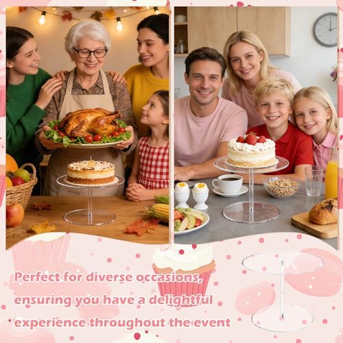 Acrylic Cake Stand, 12" Clear Mini Dessert Display for Wedding Party in Clear, alternate view 7