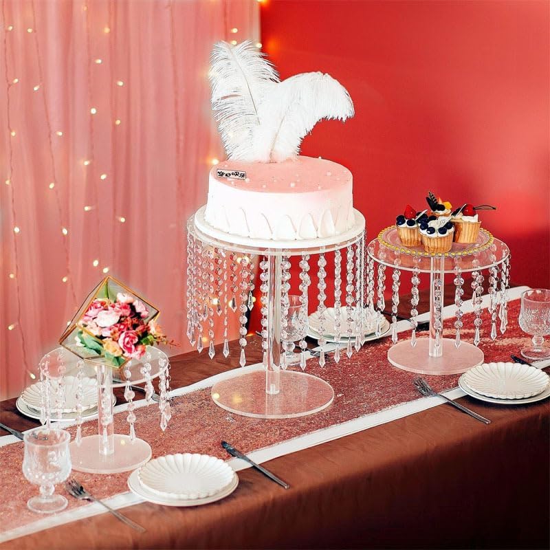 Acrylic Cake Stand, Acrylic Cake Rack Circular Cupcake Rack in Clear, alternate view 2