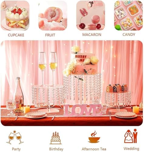 Acrylic Cake Stand, Acrylic Cake Rack Circular Cupcake Rack in Clear, alternate view 5