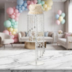 Acrylic Cake Stand, Detachable Cake Rack Circular Cupcake Rack in Clear, alternate view 2