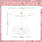 Acrylic Cake Stand for Dessert Table, 11.8 Inch Clear Round Cupcake Stand Display Riser for Birthday Party, alternate view 3
