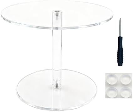 Acrylic Cake Stand for Dessert Table, 7.8 Inch Clear Round Cupcake Stand Display Riser for Birthday Party