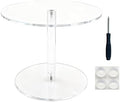 Acrylic Cake Stand for Dessert Table, 7.8 Inch Clear Round Cupcake Stand Display Riser for Birthday Party