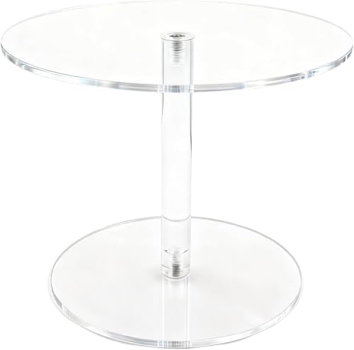 Acrylic Cake Stand for Dessert Table, 9.8 Inch Clear Round Cupcake Stand Display Riser for Birthday Party