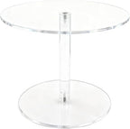 Acrylic Cake Stand for Dessert Table, 9.8 Inch Clear Round Cupcake Stand Display Riser for Birthday Party