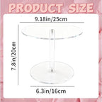 Acrylic Cake Stand for Dessert Table, 9.8 Inch Clear Round Cupcake Stand Display Riser for Birthday Party, alternate view 3
